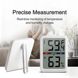 Large LCD Digital Thermometer Hygrometer Indoor Room Temperature Humidity Meter with Comfort Indicator for Home Office Baby Room