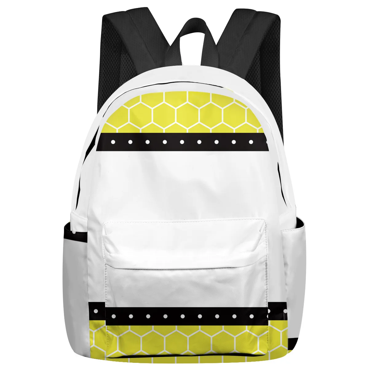 Yellow Honeycomb Striped Dots Feminina Backpacks Teenagers Student School Bags Laptop Backpack Men Women Female Travel Mochila