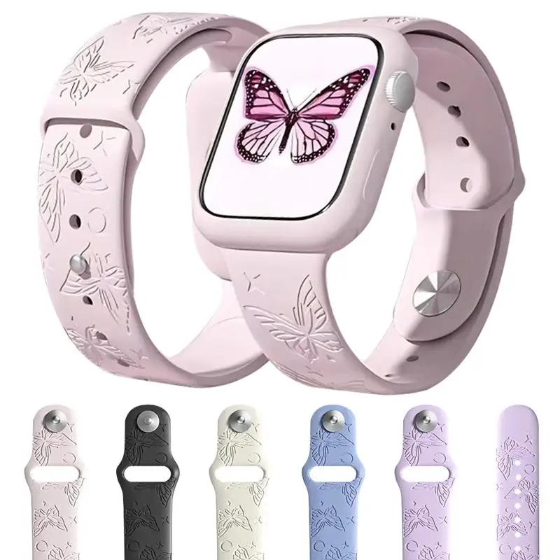 레이저 각인 실리콘 애플워치 스트랩 이미지