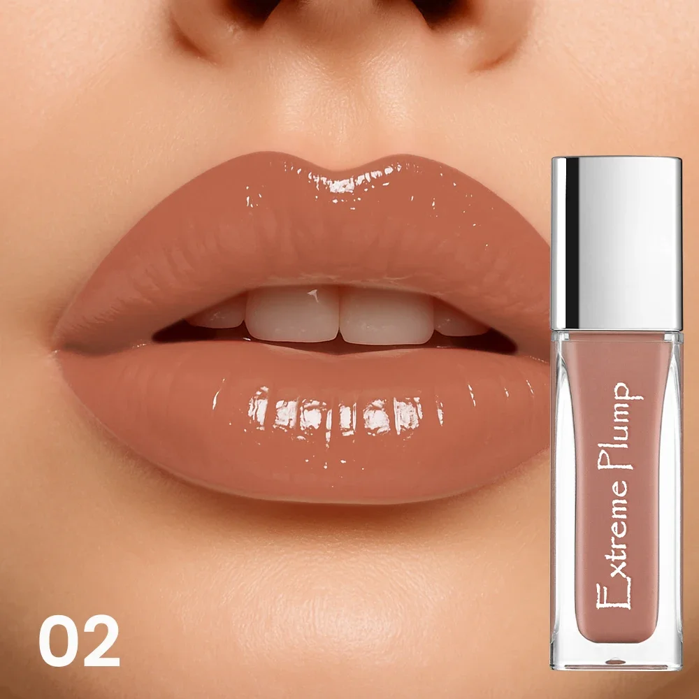 Brilho labial brilhante com brilho de água, cor labial hidratante de longa duração à prova d'água, presente de feriado perfeito para mulheres