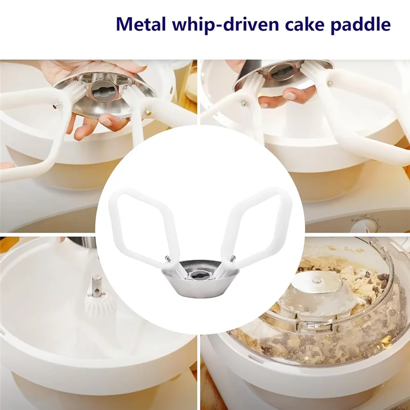 

A05G-Cookie Paddles For Universal Mixer, 2 Pack Cookie Paddles For Mixer With Metal Whip Drive