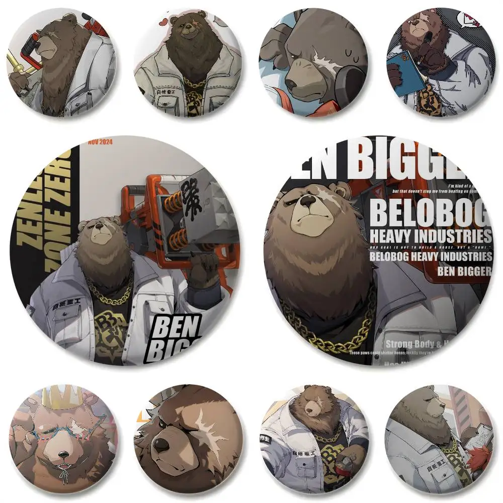 

Ben Bigger Zzz Cool Badges Round Exquisite Badge Brooches Creative Pins For Clothes Hat Backpack Gift Accessories