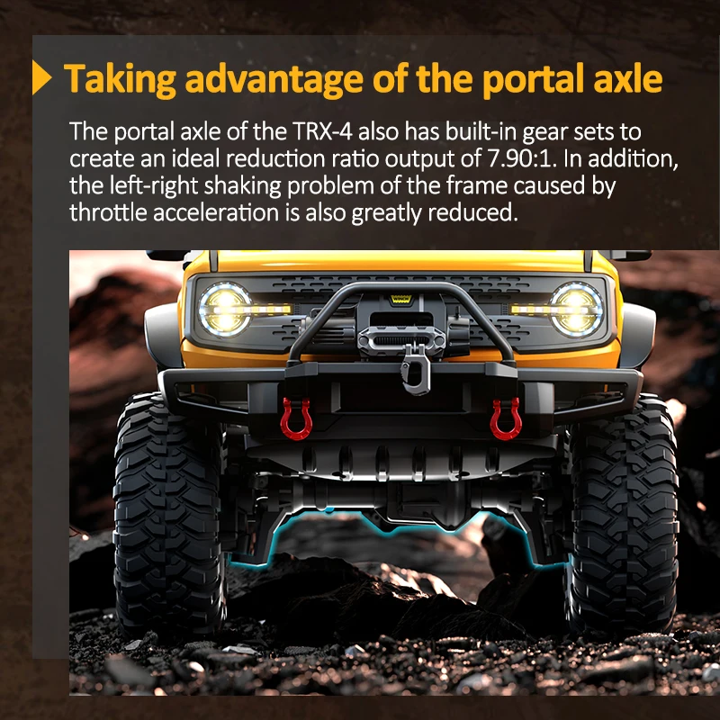 HB Rc Modell 1/10 Upgrade RC Crawler 4WD RTR 2,4G Elektrische Fernbedienung Rock Geländewagen mit Bunten LED Lichter Spielzeug – Detail 8