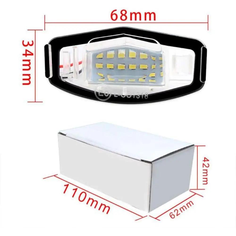 12 فولت 2 قطعة LED رقم لوحة ترخيص ضوء Canbus ل سيفيك VII4/5D 2001-2005 اكسسوارات السيارات #4