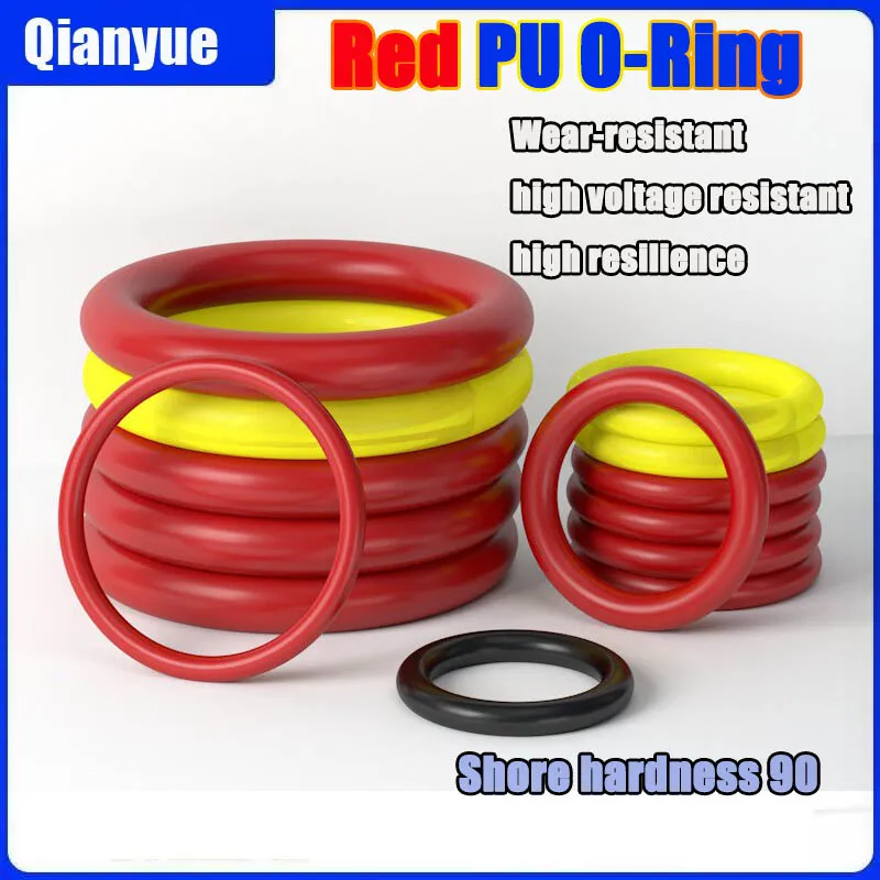 Roter PU O-Ring 1mm Kabelring - Hochdruckbeständige Polyether-Dichtung für Hydraulik/Pneumatik (Maßanfertigung) – Detail 5