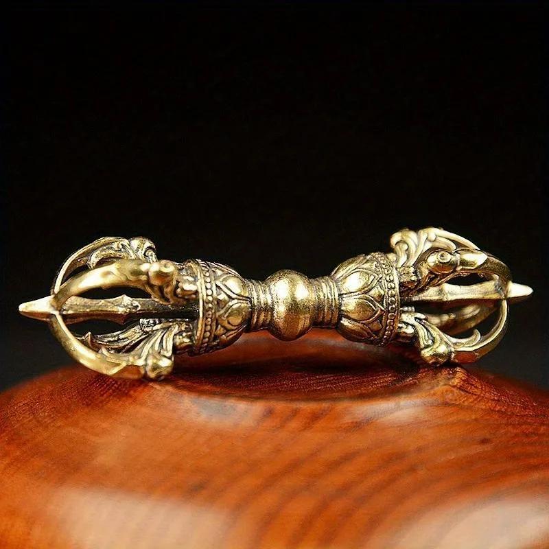 1 قطعة خمر النحاس فنغ شوي زخرفة مجموعة الدينية بوذا أداة ديكورات المنزل العتيقة النحاس مكتب الديكورات