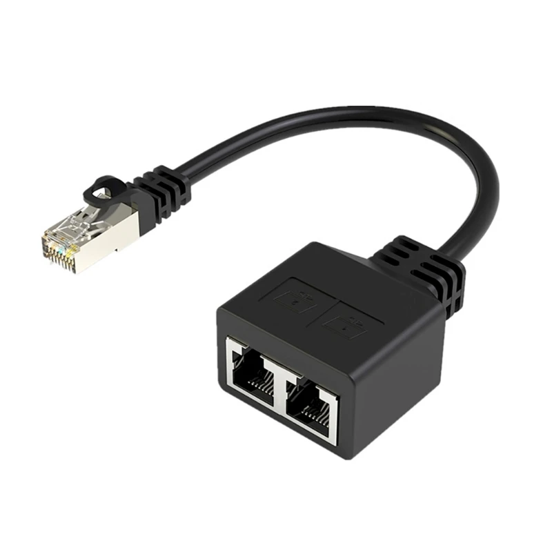 

Ethernet-разветвитель 1000 Мбит/с RJ45 от 1 до 2, двухпортовый адаптер локальной сети для разделения сетевого кабеля