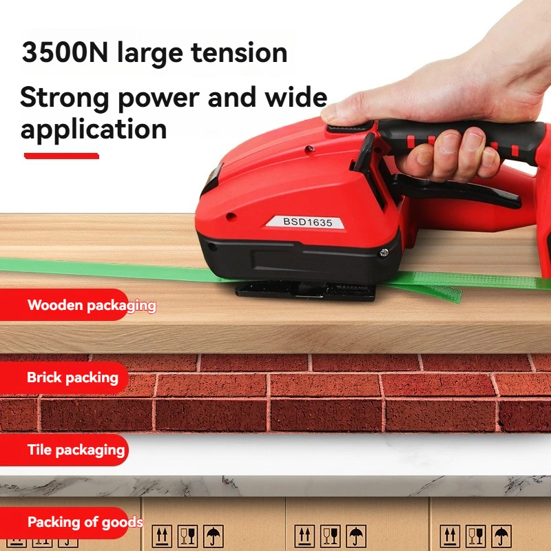 

Электрическая упаковочная машина, беспроводная, подходит для аккумулятора Makita 18 В, уличный ПЭТ-ремешок, инструмент для сбора горячего расплава для логистики, складского использования