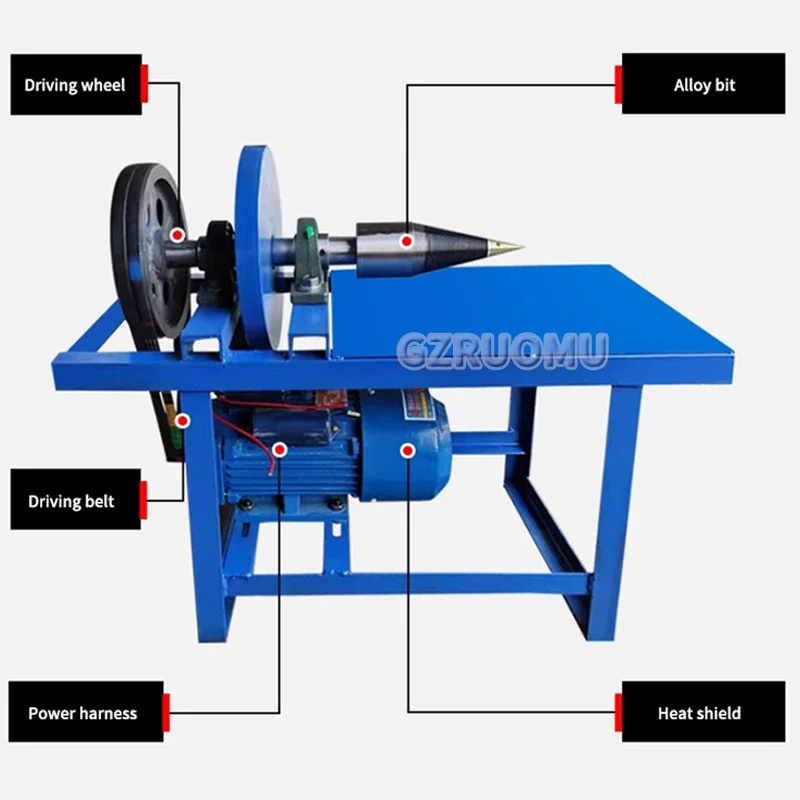 Electric Wood Splitter Horizontal Woodcutting Machine Household 4KW Log Splitters Efficient Firewood Chopper Logging Chopping