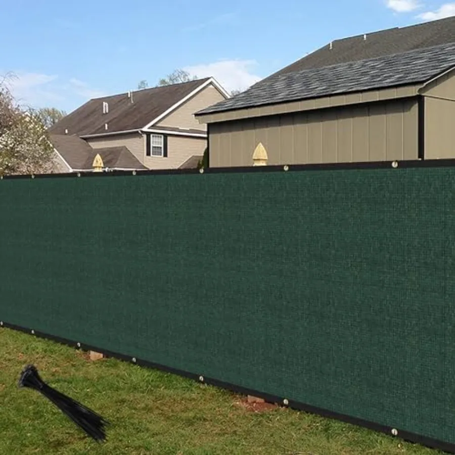 

ECOOPTS 6'x50' Экран-занавес для ограждений с медными люверсами, ветрозащитный, для коммерческих и жилых садовых ограждений, уличный, 90% защита от ветра