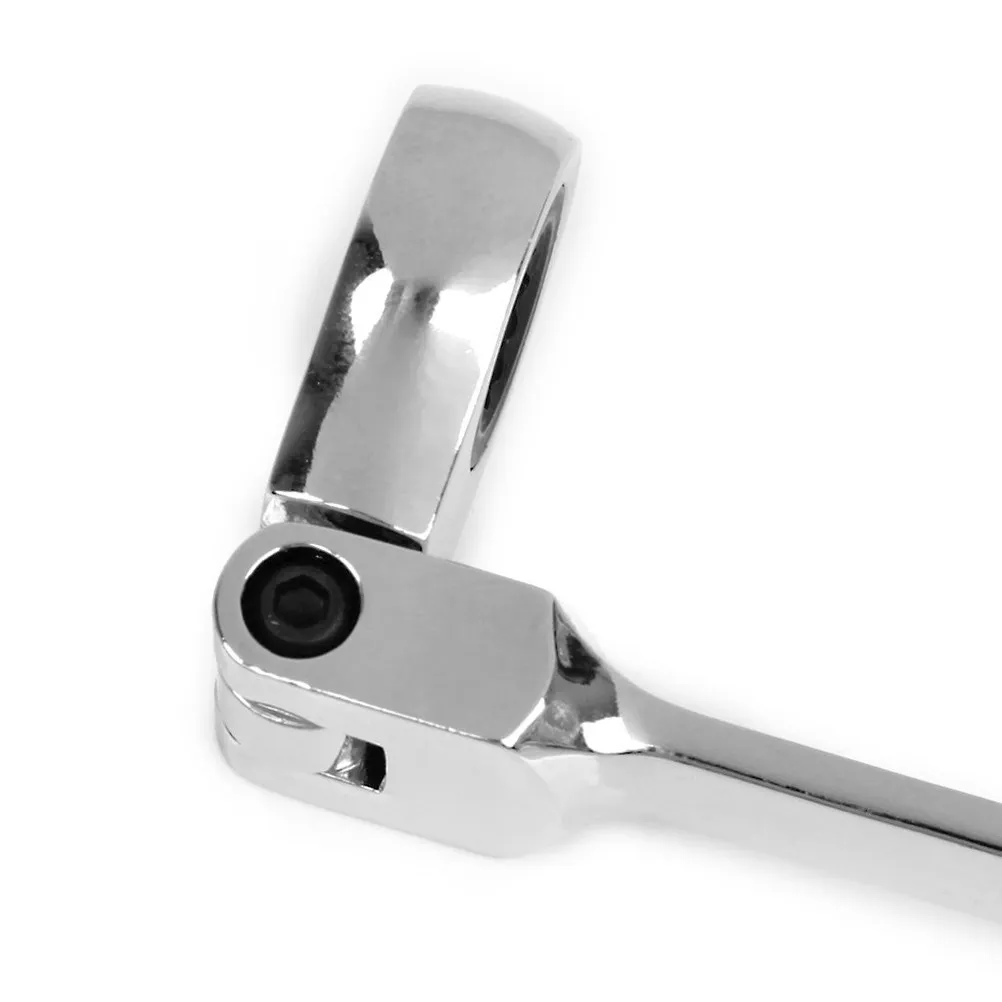 7Mm Adjustable Flexible Head Ratchet Wrench Spanner Vanadium Steel 130Mm 45-48 Hardened Silver Tool for DIY Mechanics