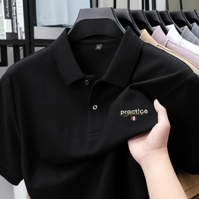 2026 designer brand men's best-selling original letter embroidery pure cotton short sleeved fashion summer casual polo shirt top
