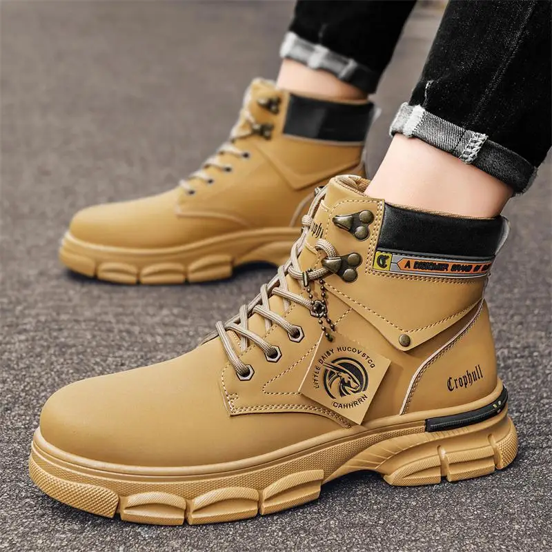 Fashion Retro High-Top Men's Boots 2025 Autumn New British Style Tooling Shoes Locomotive Boots Trend Versatile Casual Shoes Men