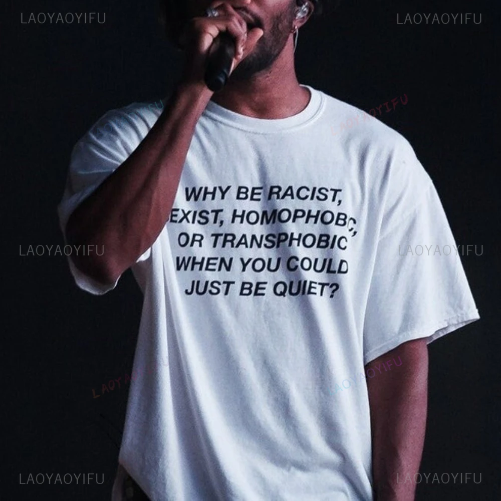 ¿Por qué razor, sexista, homofóbico, transfóbico cuando podía, solo ser tranquilo, camiseta Unisex, camiseta BLM, regalo político, mes del orgullo LGBTQ
