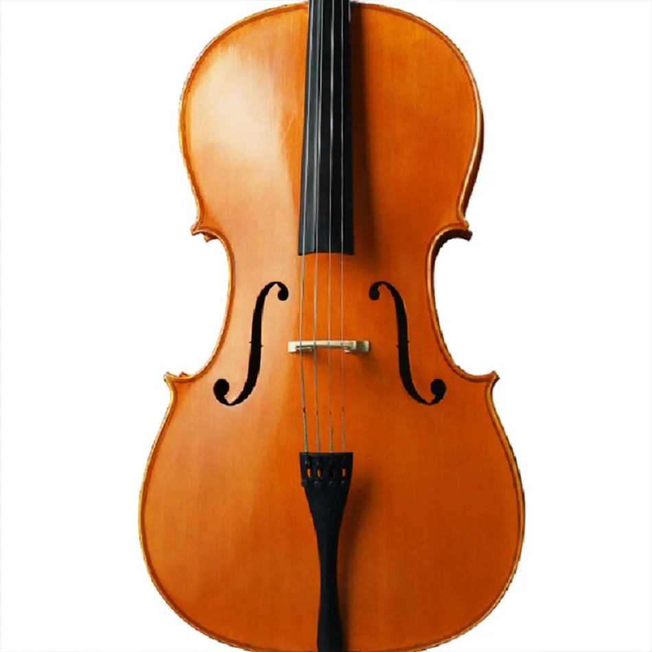 4/4-1/8 Size Shiny Half Handmade Cello Customizable Instrument with Ebony Fittings Professional String Musical Instrument