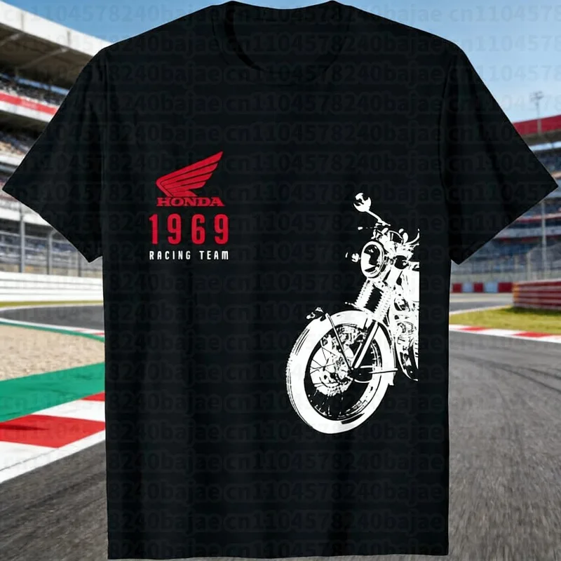 

Мужская и женская футболка Honda, летние хлопковые рубашки с короткими рукавами, весенне-летний повседневный топ Honda Motorcycle для бездорожья