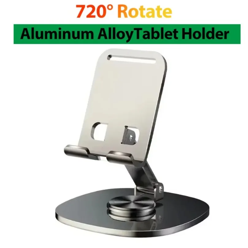 Universal Folding Desktop Phone Holder 360° Rotatable Tablet Cellphone Stand for iPhone 17 16 15 Samsung Xiaomi