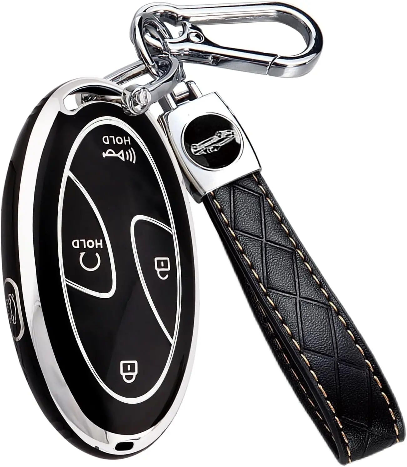 5 Buttons Compatible with Hyundai Key Fob Cover Accessories, Fits for Elanrtra Ioniq Santa Fe Santa Cruz , Soft TPU Key Case