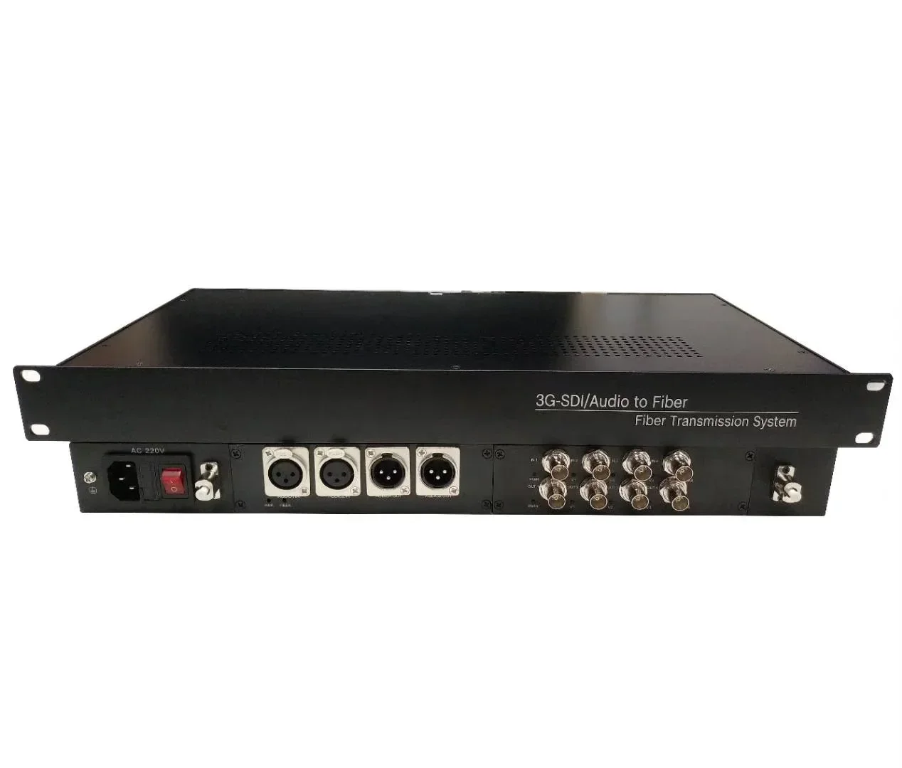 

ho-link 3g-SDI over Fiber Optic Video Converter with XLR audio Single mode Single Fiber 20km for broadcasting system