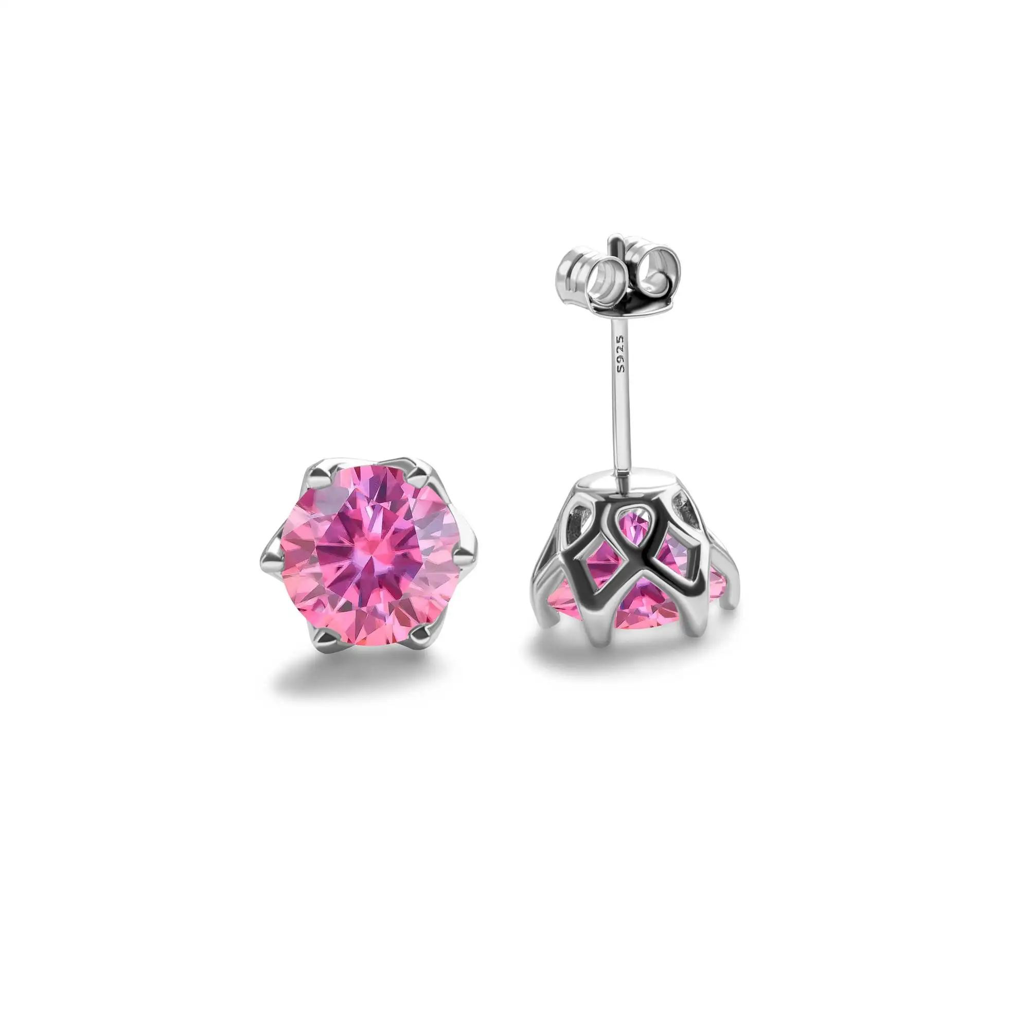 925 Sterling Silber Moissan ite Ohrringe für Frauen mit super funkelnden zertifizierten Labor Moissan ite Diamant weiblichen edlen Schmuck Geschenk – Detail 9