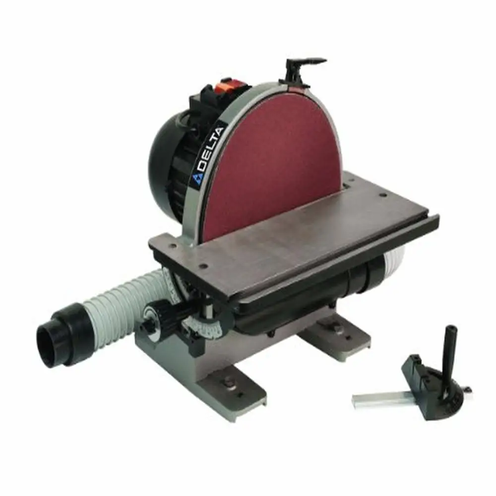 12-Inch Disc Sander 1/2HP Cast Iron Base Dust Collection Bench Mounting 80 Grit Power Source AC