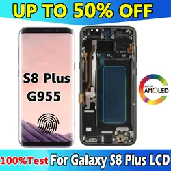 AMOLED for Galaxy S8 Plus LCD Display G955 G955FD Digitizer Screen Touch Assembly Replacement for Galaxy S8+ Screen with Frame