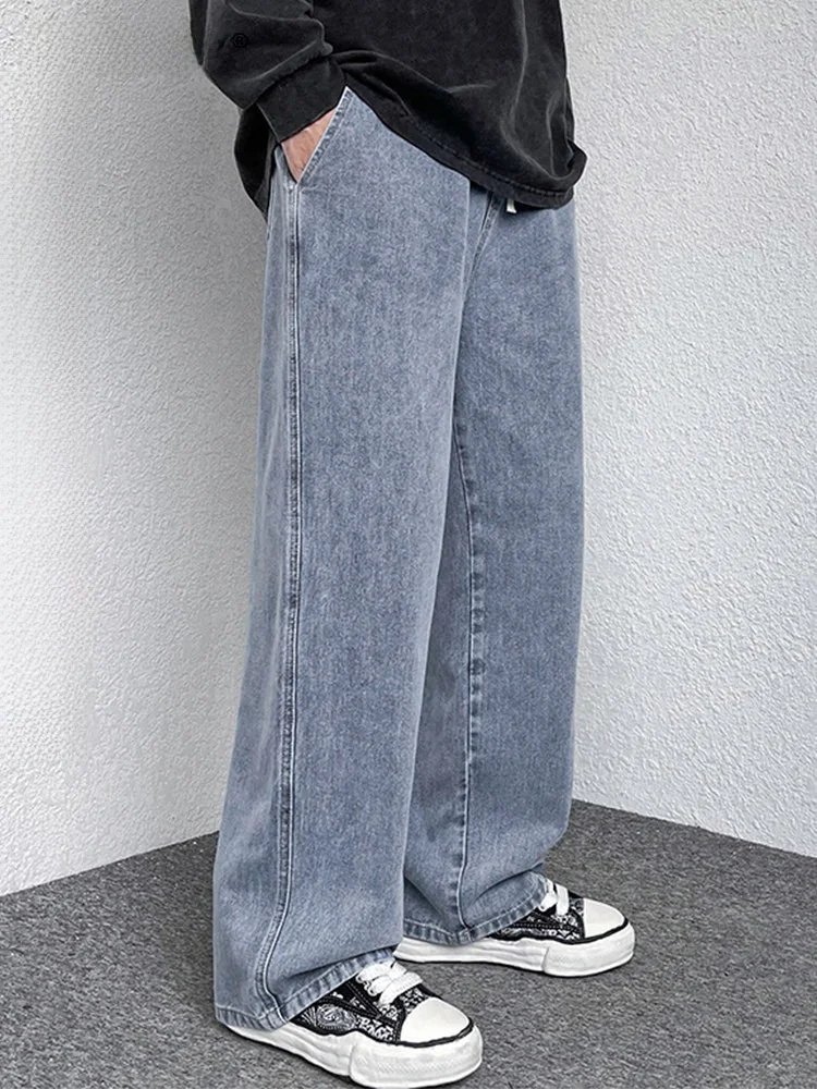 

Мужские повседневные джинсы VIIOW свободного кроя в американском винтажном стиле, летние, весенние, осенние, прямые брюки, модные молодежные джинсы