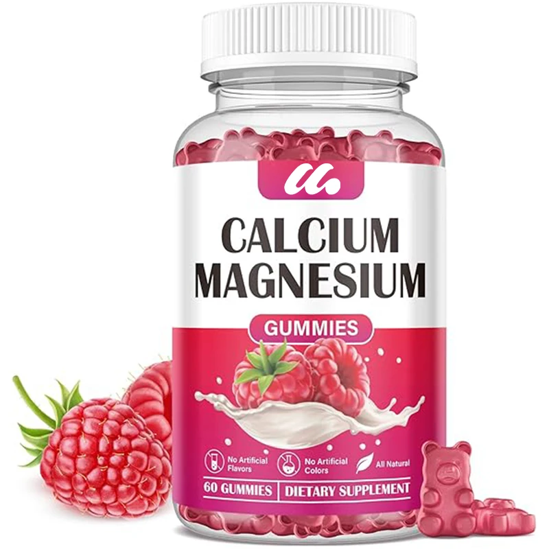 

Calcium magnesium zinc gummies,ratio of calcium magnesium to vitamins D3, K2, B6, B12, vegetarian, raspberry flavored 60 gummies