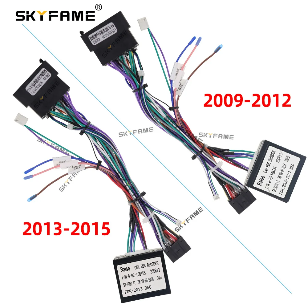 RAISE For FAW Bestune B50 G-RZ-YQBT51/G-RZ-YQBT55 Car 16pin Wiring Harness Adapter Canbus Box Decoder Android Radio Power Cable