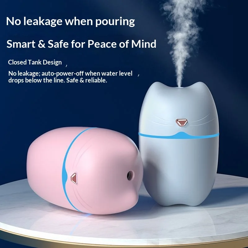 New Portable Mini USB Spray Humidifier Quiet Moisture Mist Maker for Bedroom Desktop Car Travel Home