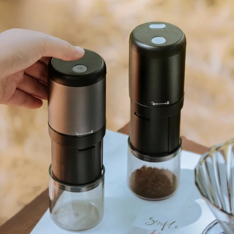 

Small Household Portable Coffee Grinder, Electric Bean Coffee Grinder with Steel Core,420