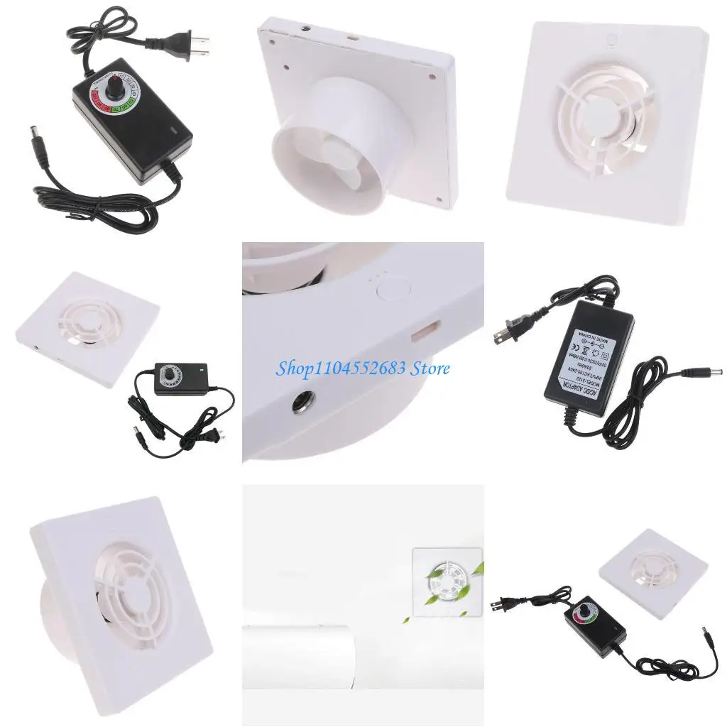 

Y6GD Adjustable Speed Exhaust Fan Silent Duct Extractor Air Boosters Fan Ventilation Exhaust Air Blower Ventilator Fan Home