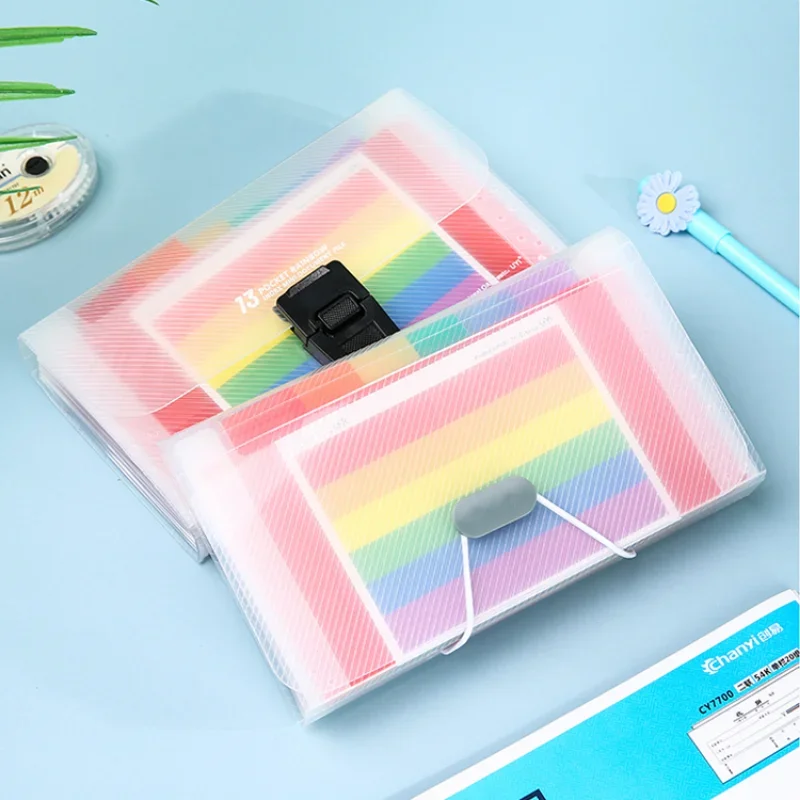 A6 Plastic Portable File Folder Waterproof Extension Wallet Bill Receipt File Bag Organizer Storage Portfolio Document Organizer