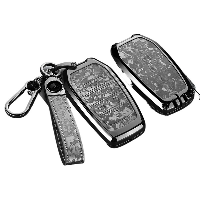 

Premium Zinc Alloy Key Cover Case for Toyota Sienna/Alphard/Vellfire/Granvia - Protective Key Fob Shell Key Bag Chain
