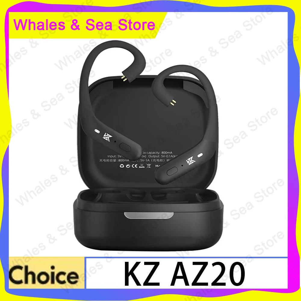 

KZ AZ20 Беспроводной обновленный ушной крючок Bluetooth-совместимый ушной крючок 5.3 с чехлом для зарядки 800 мА Наушники для занятий спортом на открытом воздухе