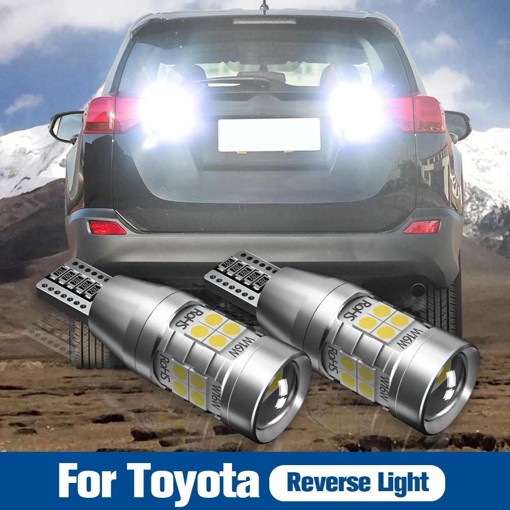 

2pcs LED Reverse Light Blub Backup Lamp W16W T15 Canbus For Toyota 86 Auris Camry Corolla Avalon Yaris Vitz Rav4 CHR Highlander