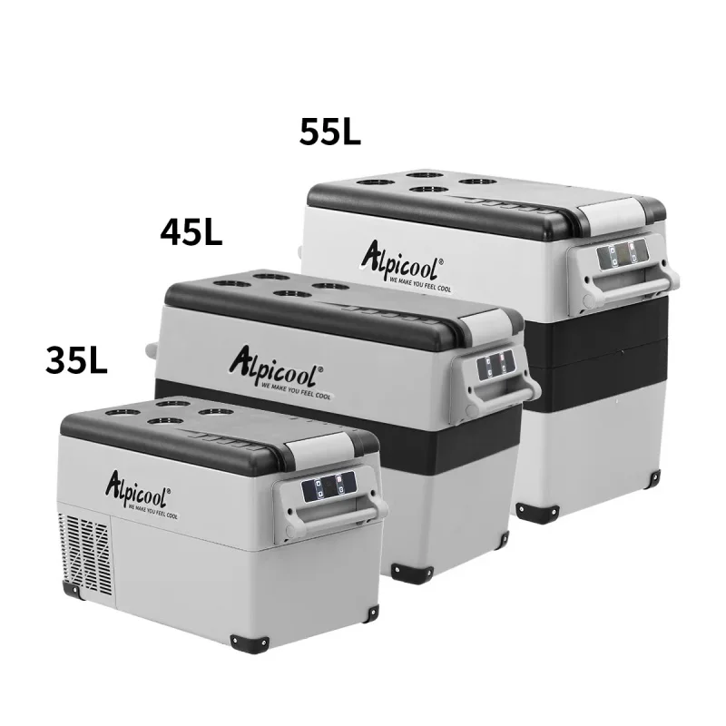 Alpicool DC 12v 24v AC 100v to 24v Auto Camping Off Road Compressor DC Fridge Portable Small Mini Car Fridges Electric OEM/ODM