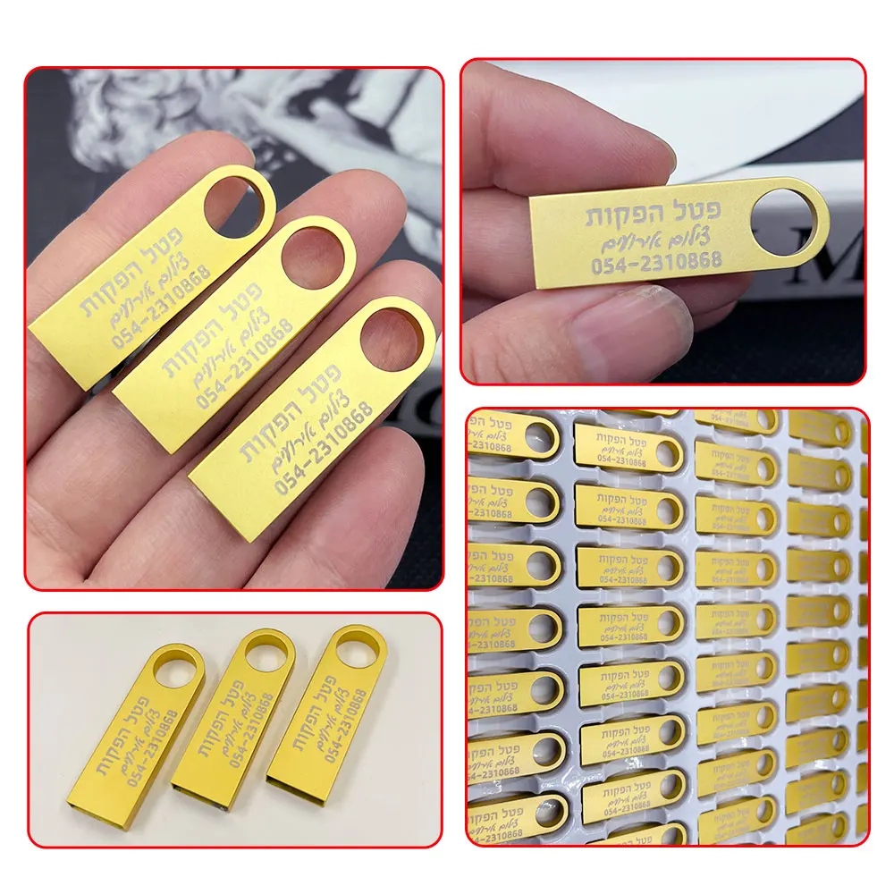 10/20/50 stks/partij Metalen USB 3.0 Flash Drive Pen Drive 16GB Pendrive 32GB 64GB Geheugen USB Stick 128GB U Disk Gratis Aangepast LOGO