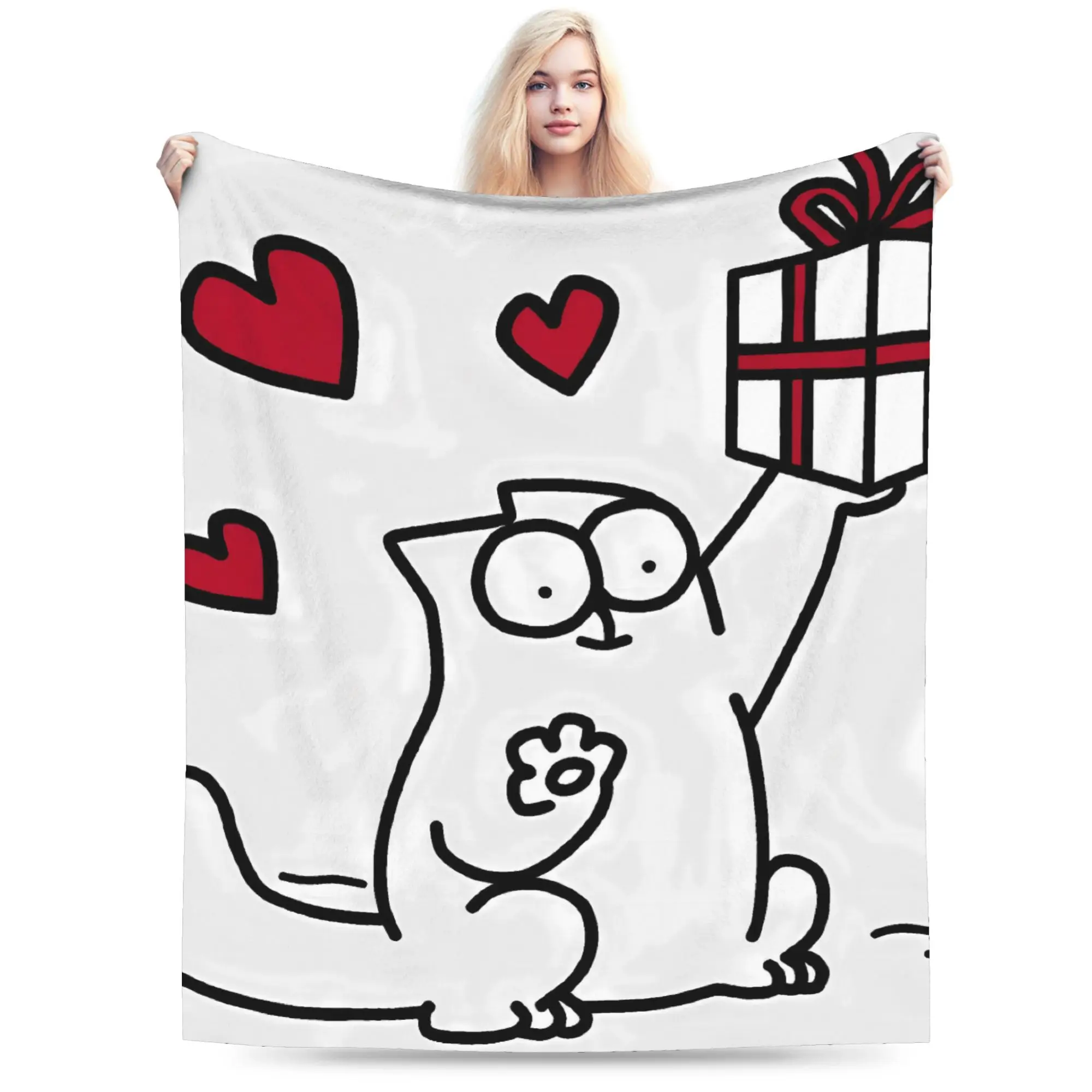 

Simons Cat Blankets Quality Soft Throw Blanket Spring Kids Adult Couch Bed Novelty Bedspread