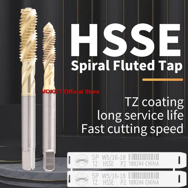 

HSSE TiAIN Coating Spiral Fluted Tap UNC 1-64 2-56 3-48 4-40 5-40 6-32 8-32 10-24 12-24 1/4 5/16 3/8 7/16 1/2 Screw Thread Taps