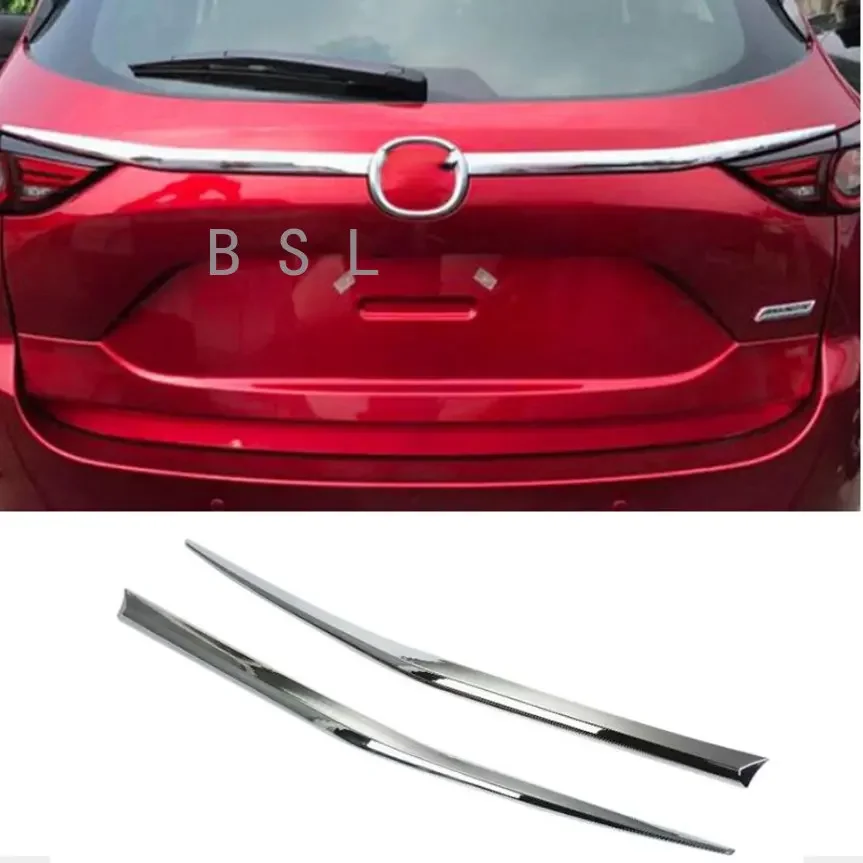 

For Mazda CX-5 CX5 2017 - 2021 carbonfiber Rear Trunk Lid Cover Tailgate Boot Back Door Trim Molding Garnish Strip Protector