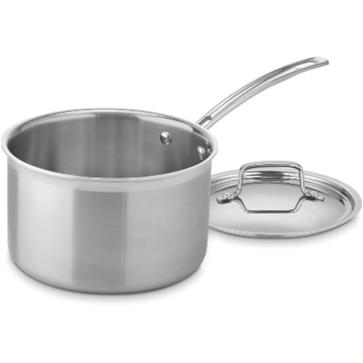 

4-Quart Skillet Stainless Steel Cookware Multiclad Pro Triple Ply Saucepan w/Cover