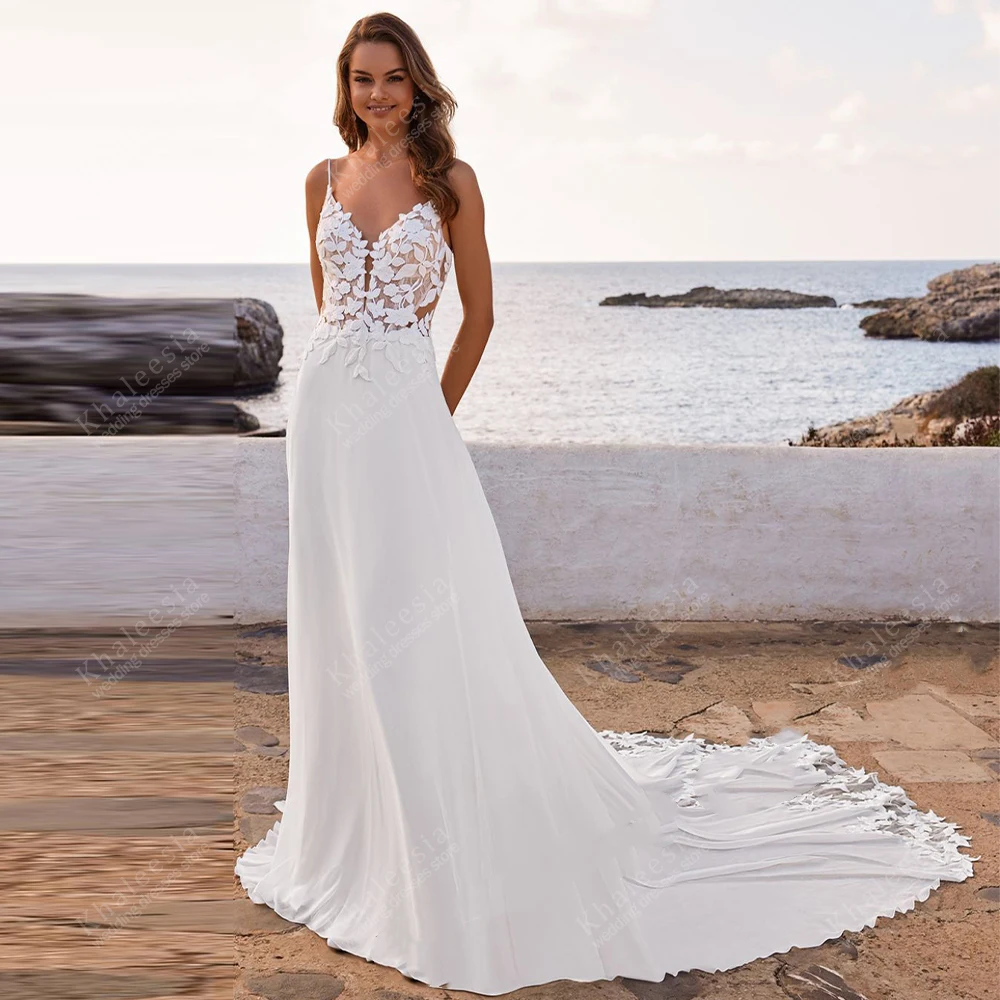 فساتين زفاف ساحرة رشيقة زي العرائس سويب تراين حورية البحر دانتيل زينة براقة فيستدوس دي نوفيا مخصصة 2025