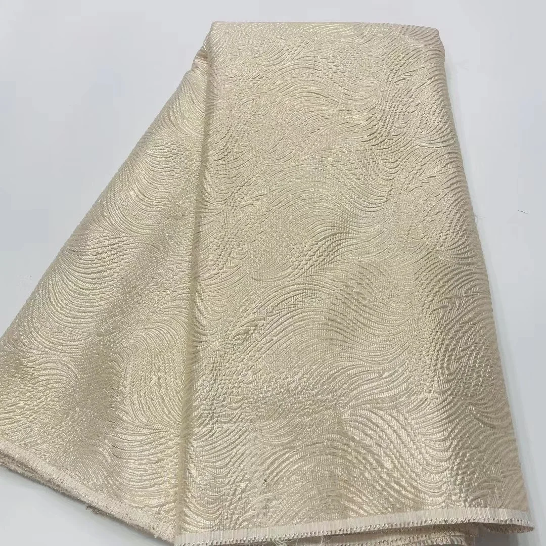 Latest Luxury African Brocade Lace Fabric for Evening 2025 High Quality French Jacquard Nigeria Lace Fabric for Wedding VJ6204
