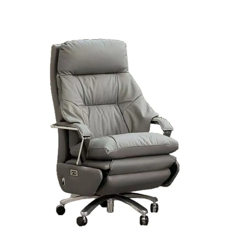 

Electric leather boss chair office reclining light luxury office chair comfortable sedentary home massage computer chair