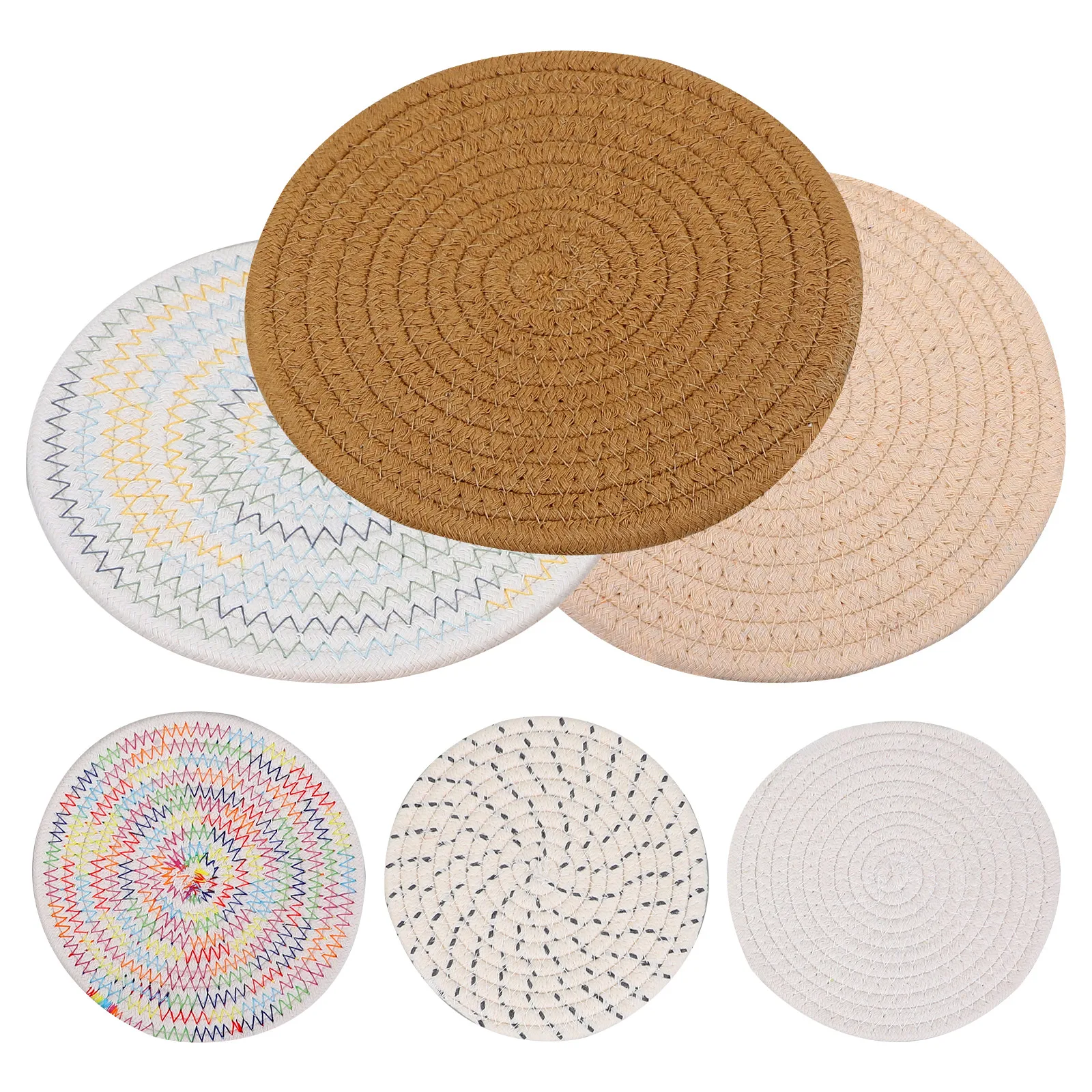 

6 Pcs String Coasters House Accessories For Home 18cm Bohemian Placemat Heat Resistant Table Accessories Coffee Dining