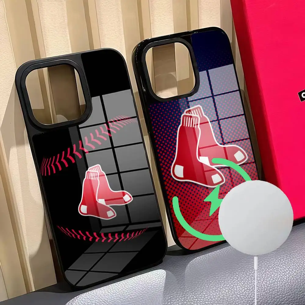 

Baseball Sock Phone Case For Iphone 16 15 14 12 11 13 Pro Max Mini Puls Magnetic Glass Cover