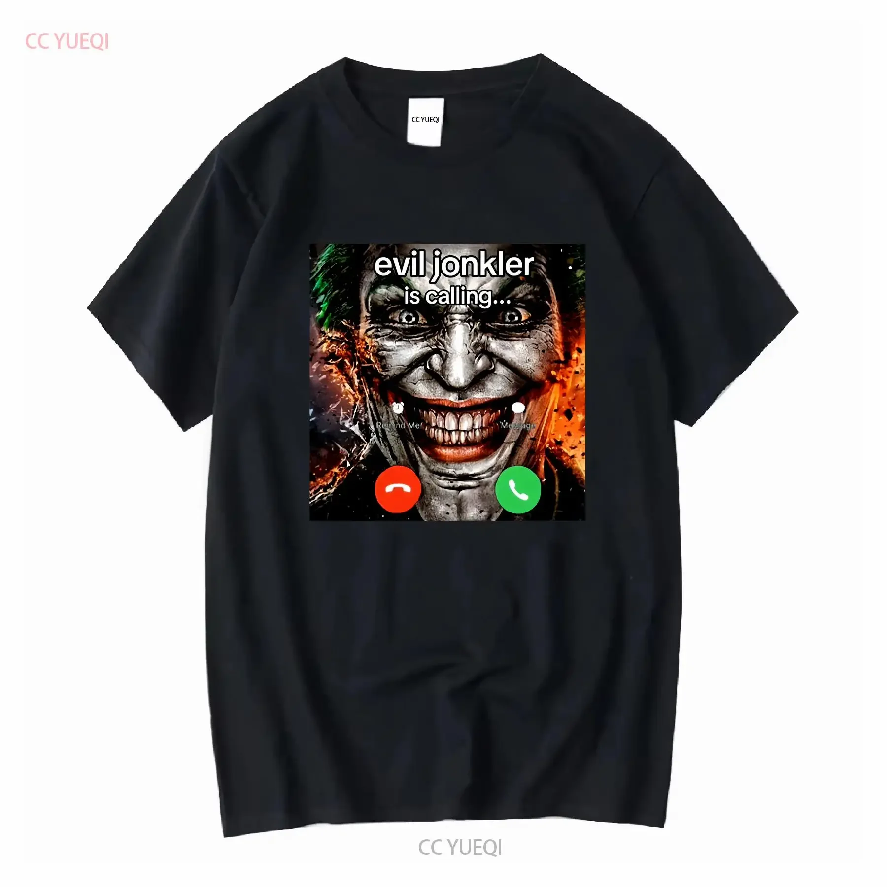 Evil Jonkler Is Calling T Shirt Horror Retro Halloween S 5XL vintage Washed Versatile fashion Top For Everyday Wear Slightly
