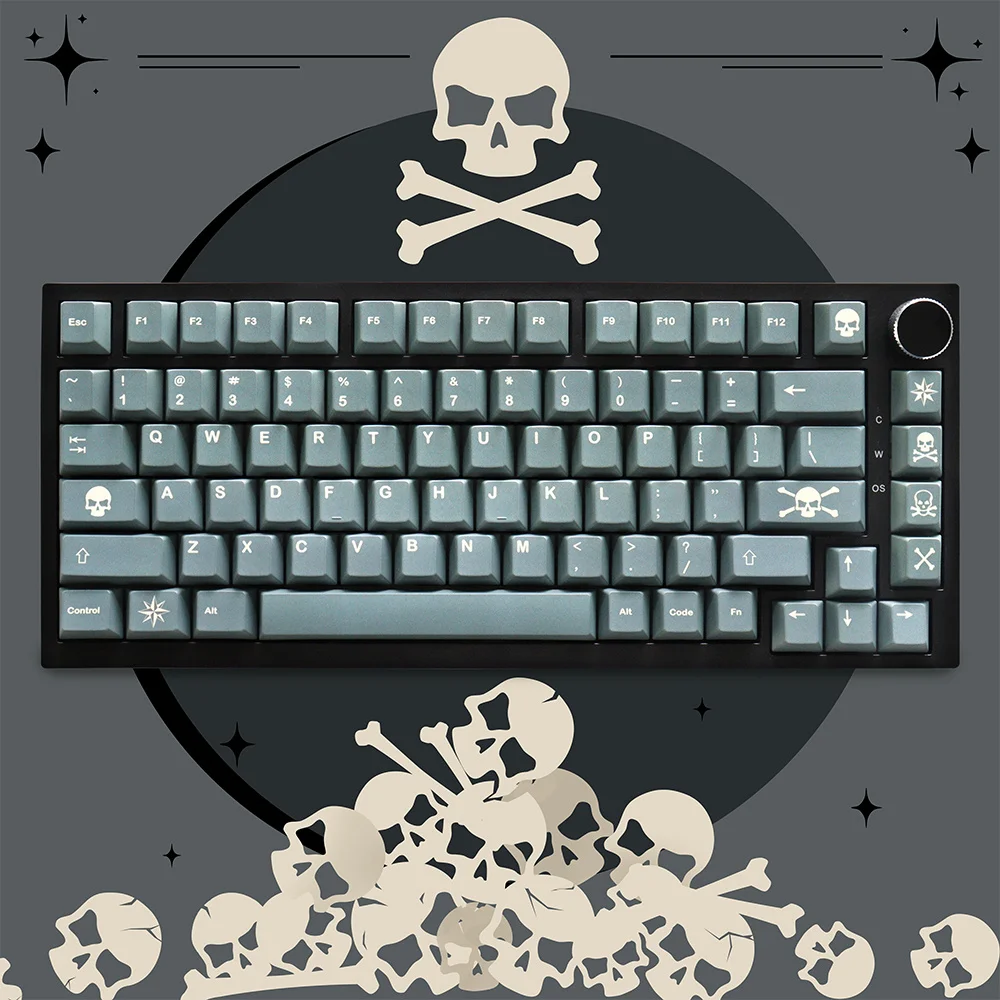 

Индивидуальные колпачки для клавиш GMK Boneyard, сублимационная Pbt 130-клавишная колпачки для клавиш с вишневым профилем для механической клавиатуры 61/87/104/108 Mx Switch