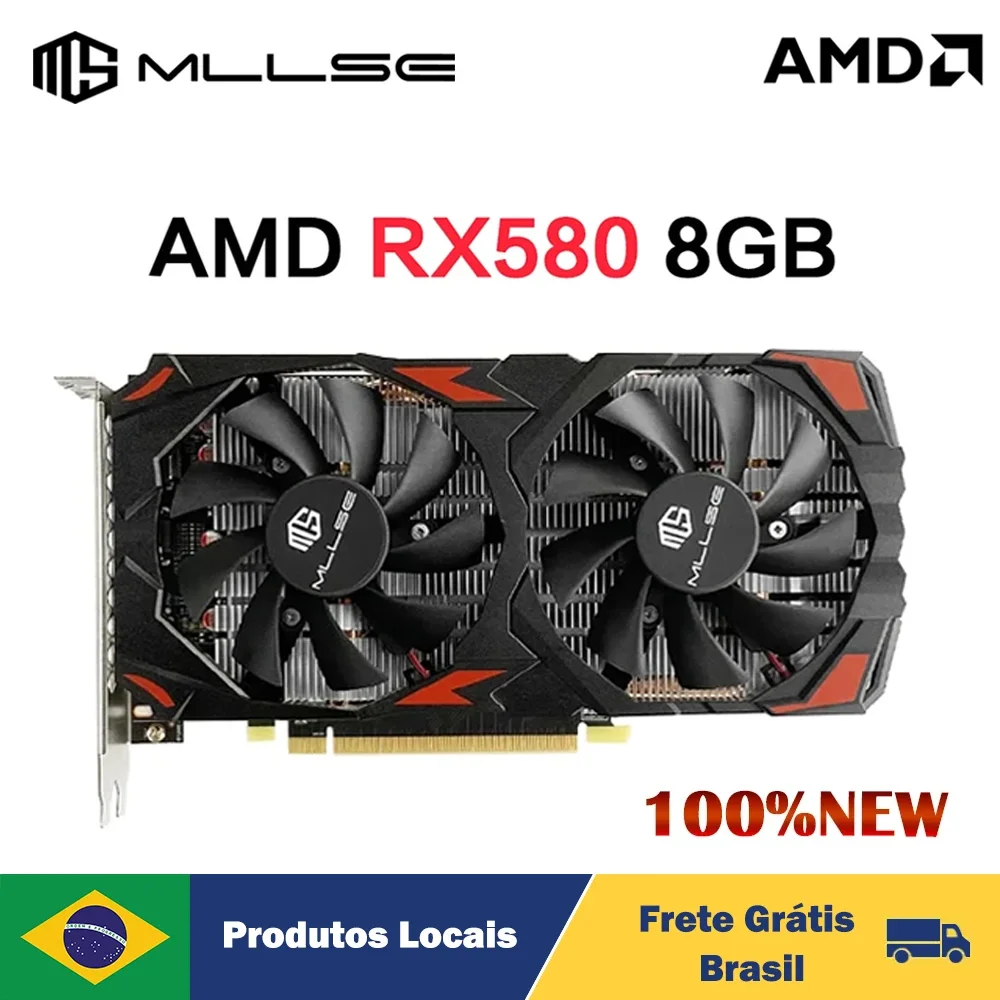 Mllse rx580 8GB Grafikkarte Placa de Video 256bit gddr5 8pin pci-e 3,0 × 16 Radeon GPU Computer Mining Eth Hashrate 28-30mh/s